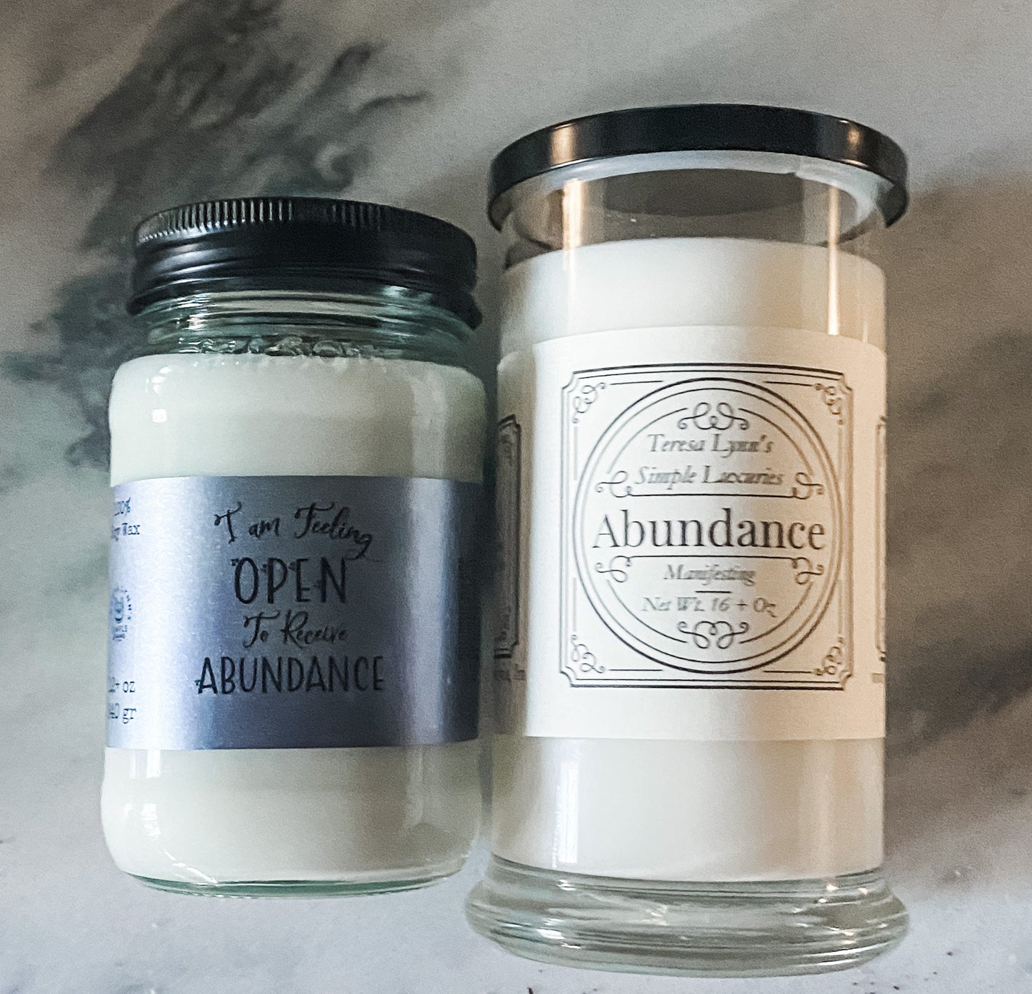 Abundance Candle, Alter Candle, New Year Manifestation, Wooden Wick Soy Wax Candle