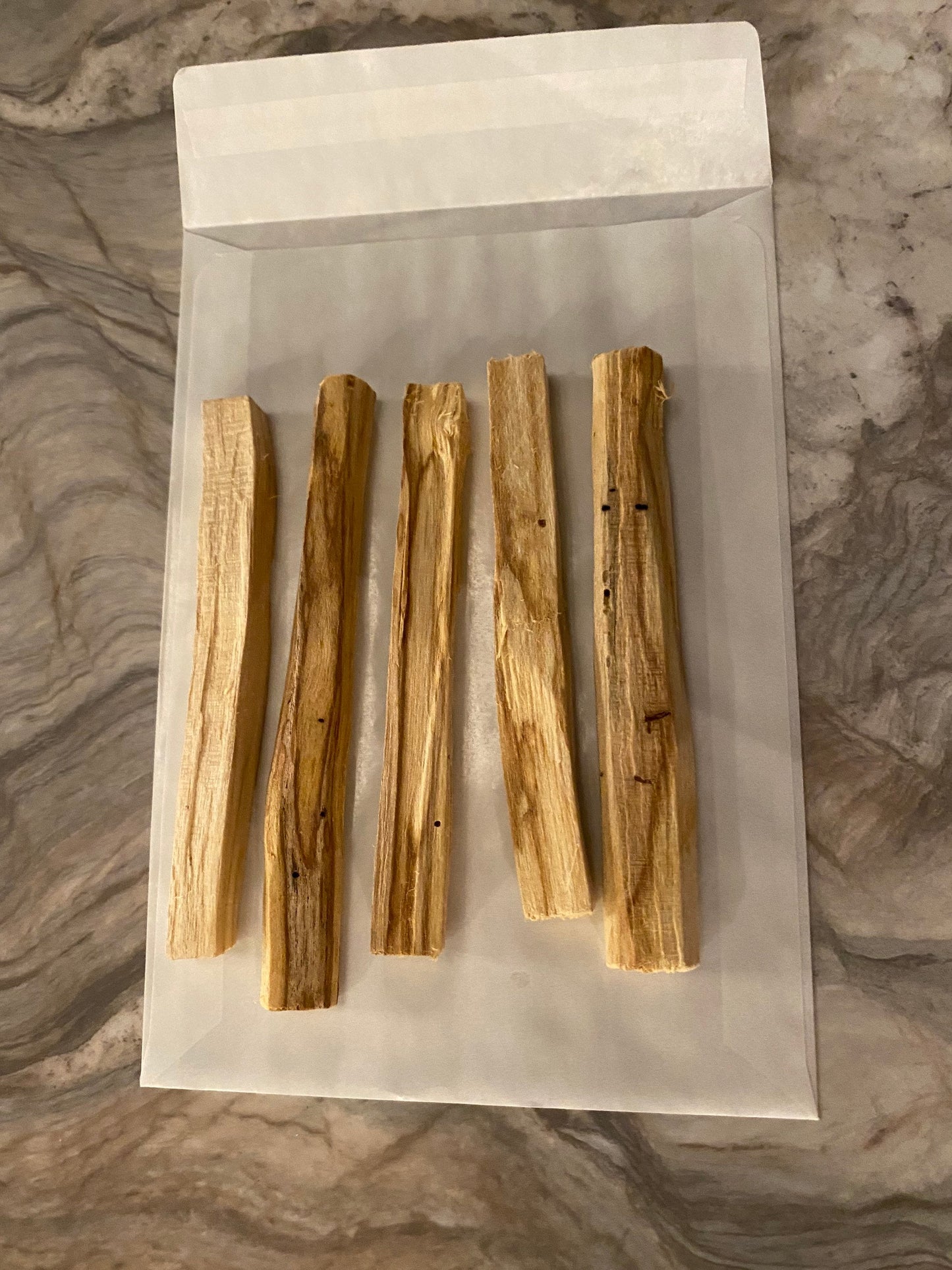 Palo Santo, Natural hand cut wood, handmade, Ecuadorian, space cleansing, witchy, intention, responsibly harvested, Palo Santo stick