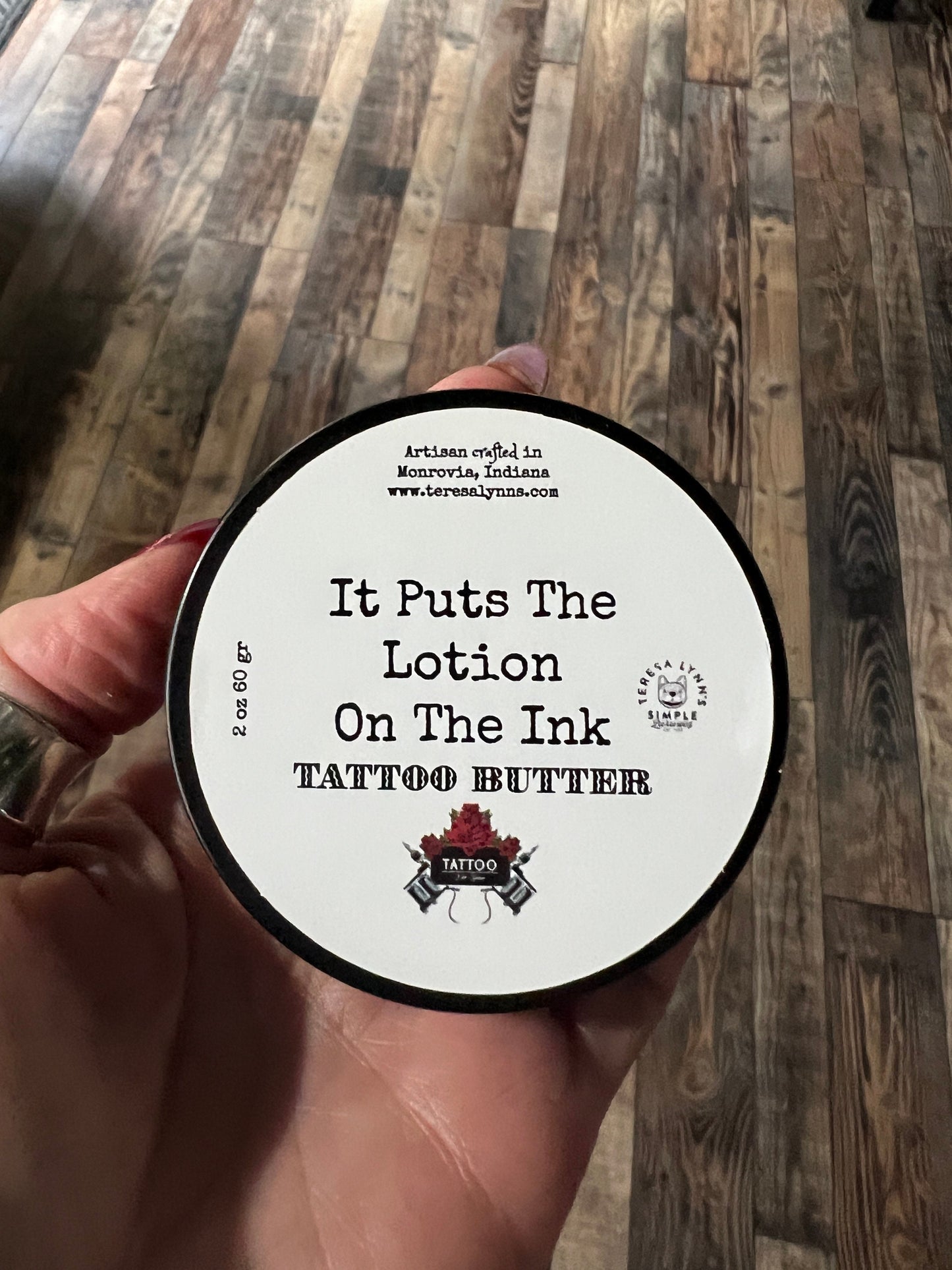It Puts the Lotion on the Ink, Tattoo butter, All Natural sensitive skin butter
