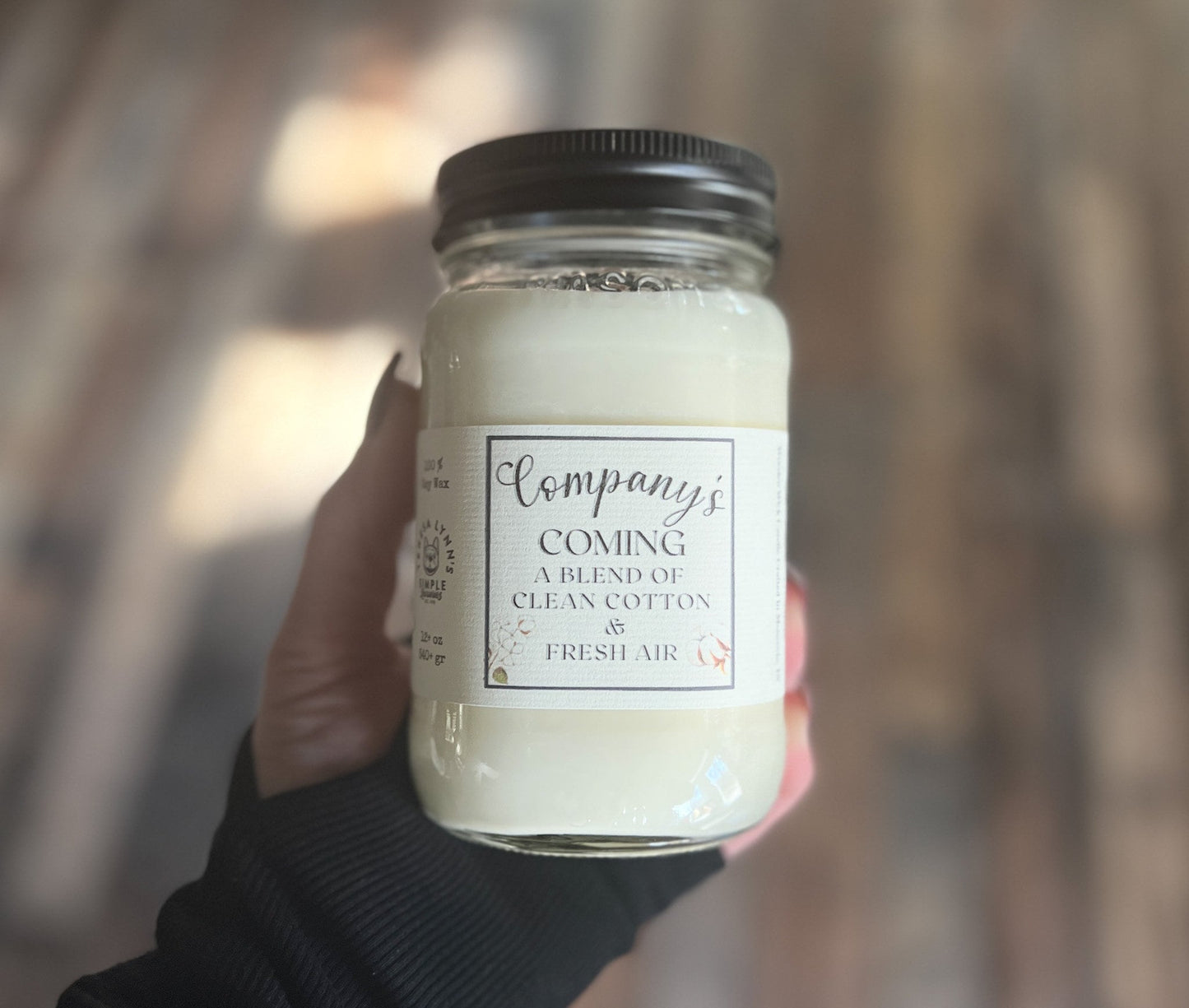 Company&#39;s Coming, Wooden Wick Soy Wax Candle