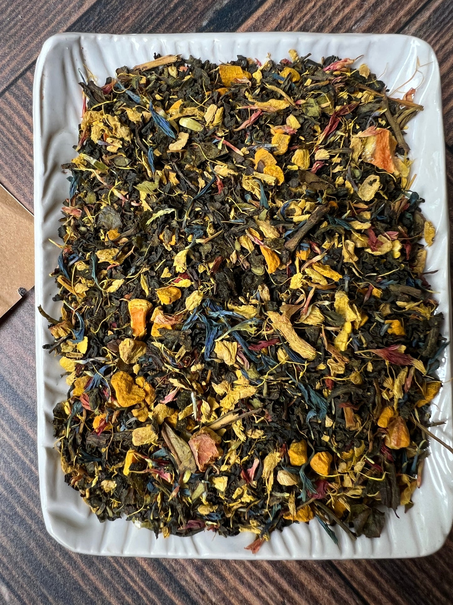 Turmeric Ginger Loose Leaf Tea - Superfood Blend, Spicy Black and Green Tea Blend