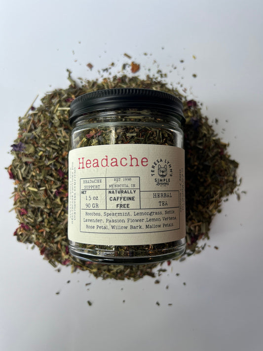 Headache - Soothing Herbal Tea for Headache Relief with Nettle and Rose Petals